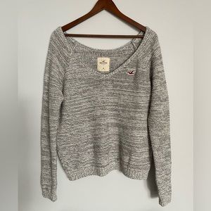 Hollister relaxed wide neck sweater
